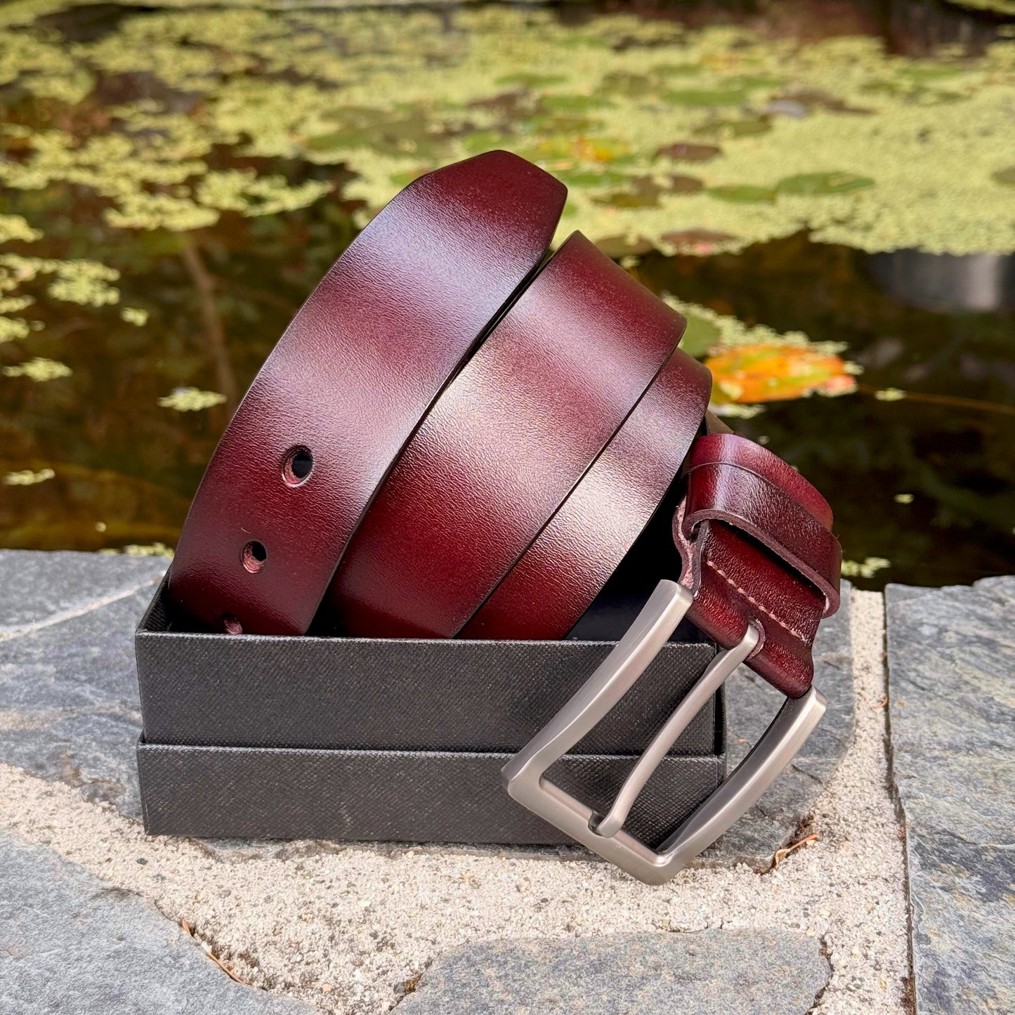 Artisan Handmade Brown Leather Belt - 100% Real Canadian Cow Leather