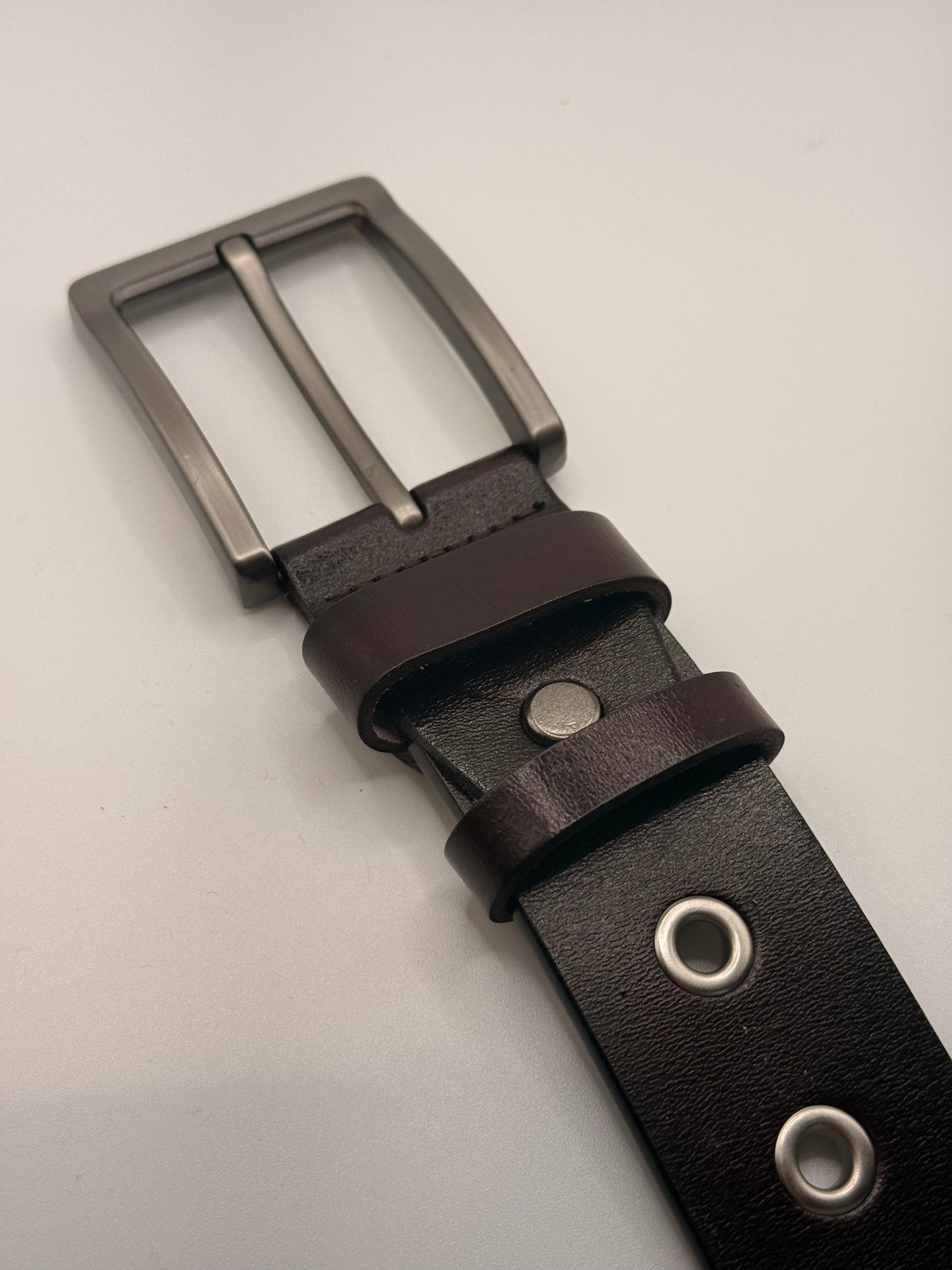 The Universal Belt - One Size Fits All - Brown Leather & Silver Hardware