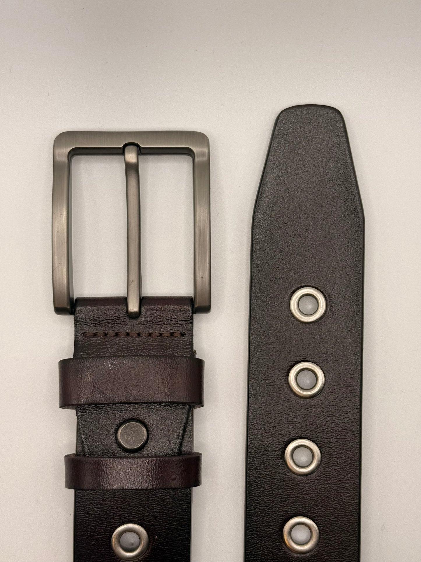 The Universal Belt - One Size Fits All - Brown Leather & Silver Hardware