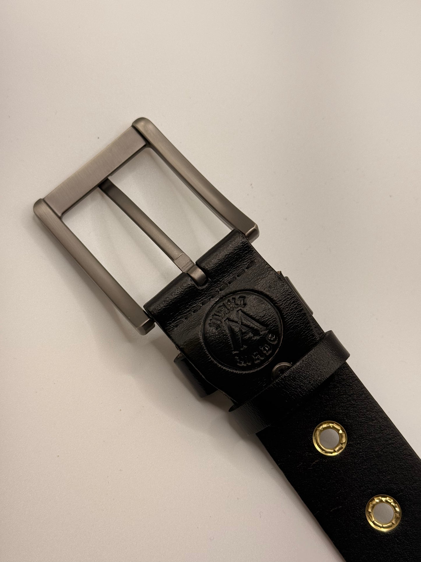 The Universal Belt - One Size Fits All - Black Leather & Gold Hardware