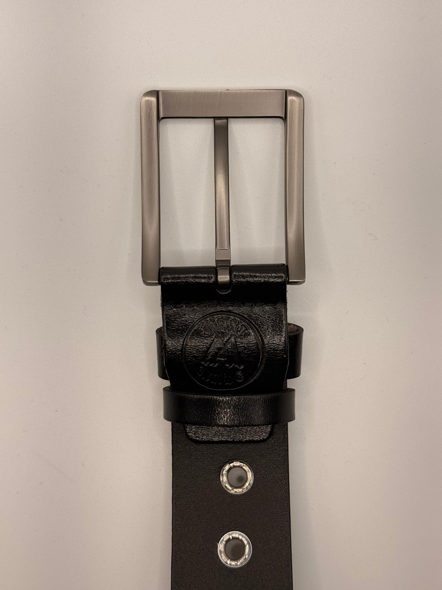 The Universal Belt - One Size Fits All - Black Leather & Silver Hardware