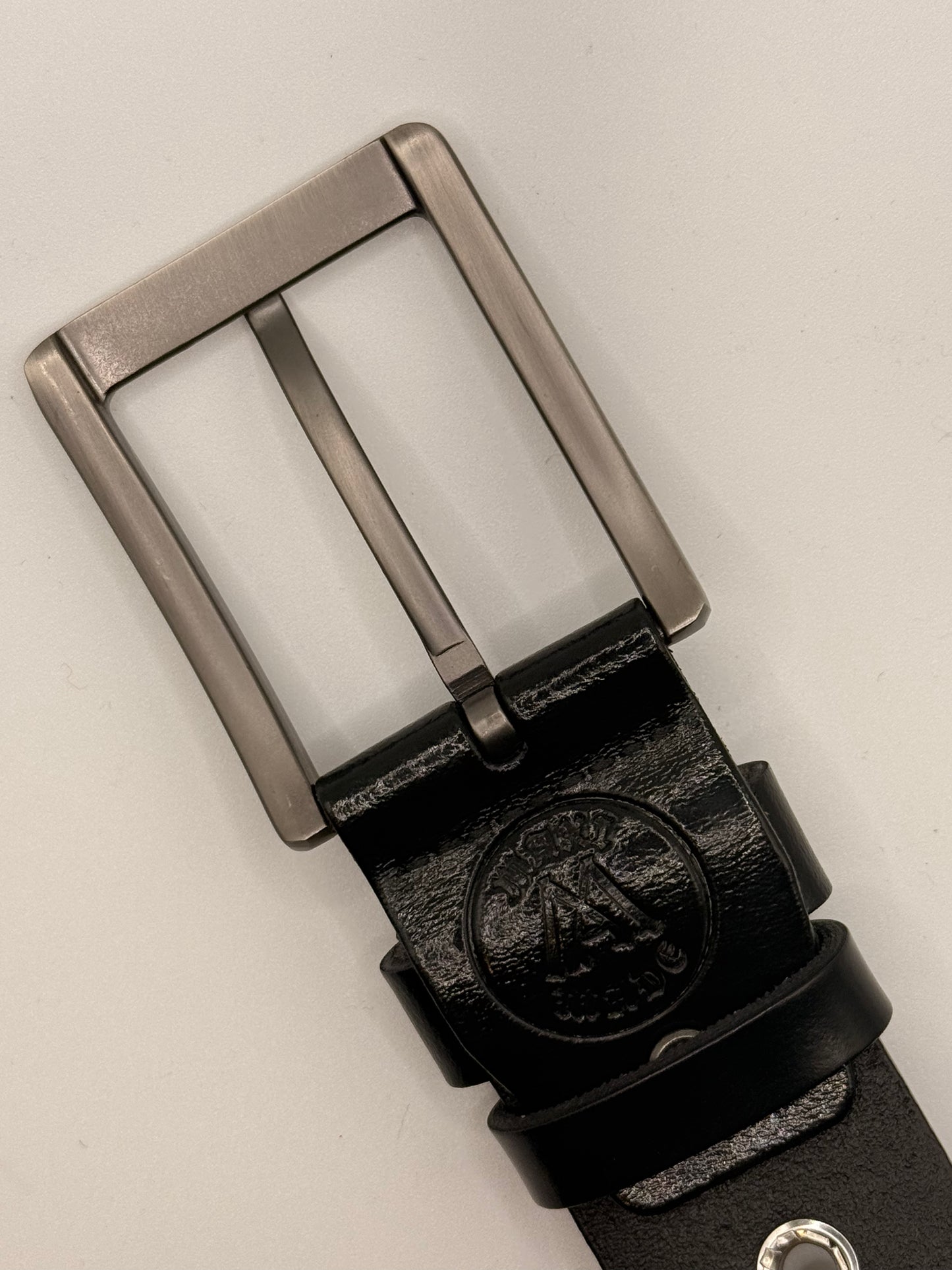 The Universal Belt - One Size Fits All - Black Leather & Silver Hardware
