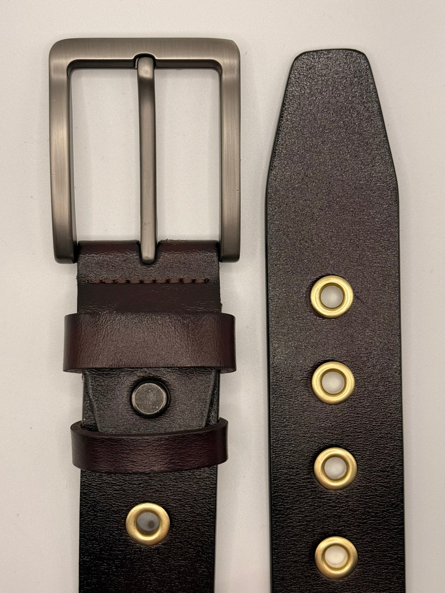 The Universal Belt - One Size Fits All - Brown Leather & Gold Hardware